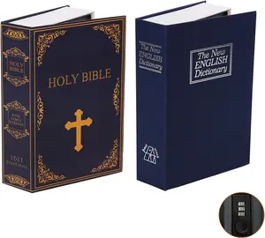 Twins Safe Book Lock Box, Safe Box with  Combination Lock - Dorm-safe & Versatile - Authentic Paper Cover - Sturdy Steel Interior - Storage for  & Valuables 2 count Pack of Large Book