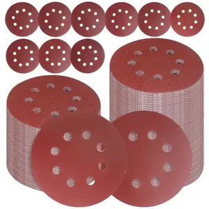 5 Inch 8 Hole Sanding Discs, Adhesive Hook and Loop Sandpaper for Random Orbital Sander, 40 60 80 120 150 240 320 400 600 Grit Sand Paper
