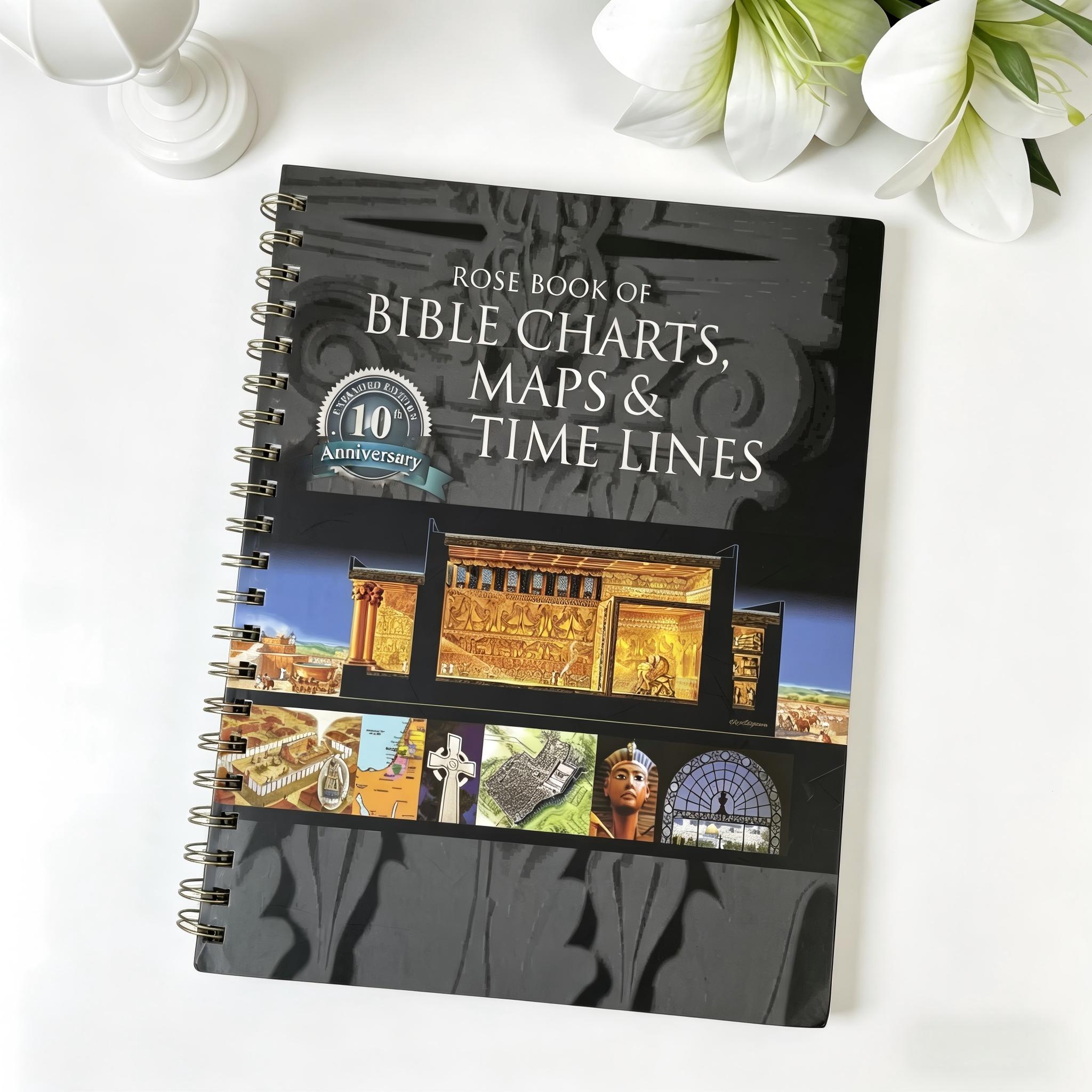 Rose Bible Charts, Maps & Timelines, Volume 10: 10th Anniversary Edition contains more than 100 Bible charts, maps, and timelines.