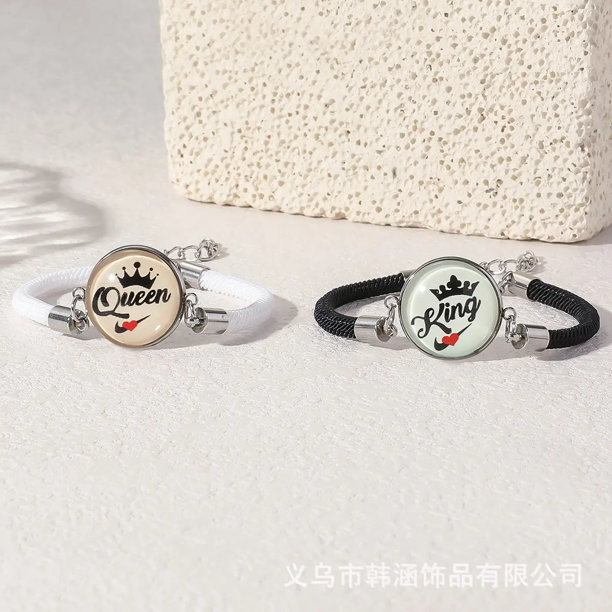 Luminous Crown King Queen Black and Whit