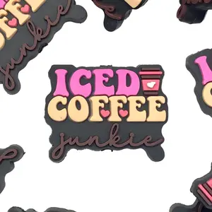 Ice Coffee Junkie PVC Focal Beads - Drinks Crafting & Beading Beaded Pens DIY Supplies