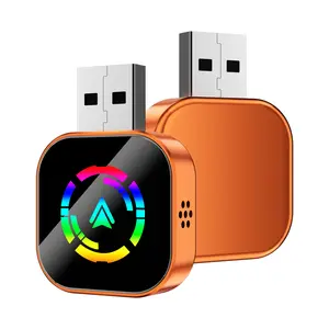 【YURNLV】D New 2026 Wireless CarPlay Adapter for iPhone/Android, Orange Instant Connection, Hands-Free Calling