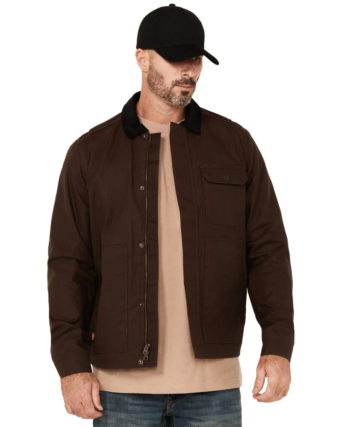 Hawx Men's Men'S Oakdale Solid Chore Coat - Hxfa24o10-Bn