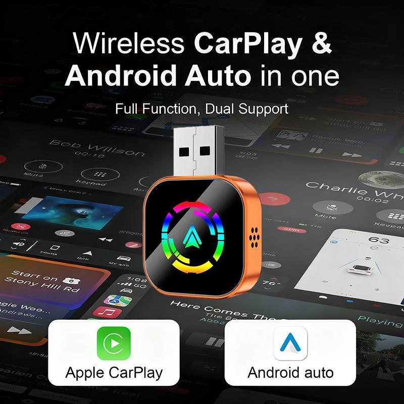 【YURNLV】X 2026 New Wireless CarPlay Converter, iPhone/Android Universal, Plug & Play, Zero Latency, Auto-Connect, Hands-Free Calling