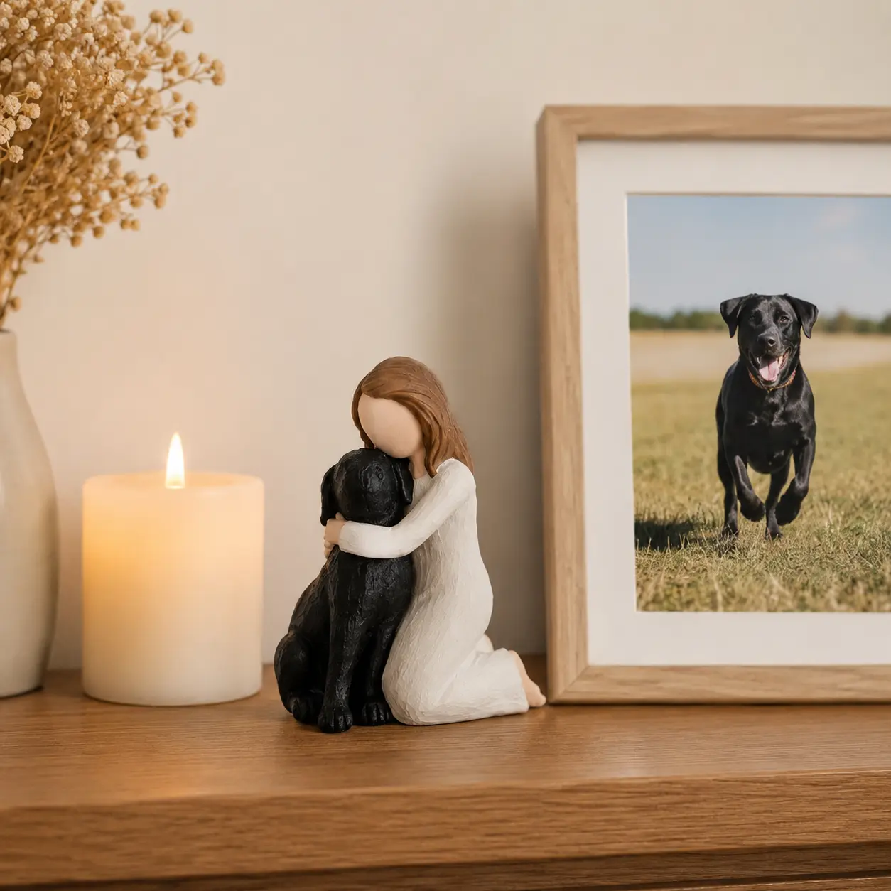 Memorial Angel Ornament for Dogs Heartfelt Pet Remembrance Keepsake Statue for Home Decor and Thoughtful Sympathy Gift for Dog Lovers