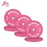 RITFIT Pink Unisex 2-Inch Olympic Weight Plates, High-Density Virgin Rubber for Silent Drops & Minimizes Pressure, Stainless Steel Rings for Quiet Sets/Reps & Fast Removal, IWF Standard for Weight Lifting, Exercise Fitness Equipment, Workout Equipment
