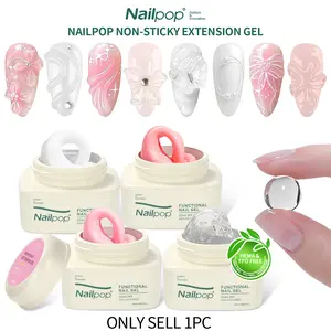Nailpop Non-Stick Extension Gel Perfect for Nail Art Easy to Sculpt 3D Carving DIY Friendly Removable Fast-Drying Suitable for Beginners and Professionals