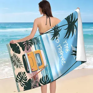 1. PC seaside vacation essentials - Beach towel, cute beach towel, personalized beach towel, quick-drying beach towel, lightweight camping beach towel. Sun protection, beach photography, pool party. Suitable for summer travel items.
