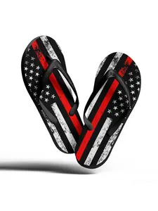 Men's American Flag Print Slides, Casual Comfortable Flip Flops for Men and Women, Stylish and Comfortable Summer Beach Footwear, Walking Shoes