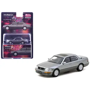 Lexus LS400 RHD (Right Hand Drive) Flint Gray Metallic "Global64" Series 1/64 Diecast Model Car by Tarmac Works