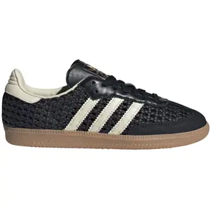 Adidas Samba OG Basketweave Black Cream White Women's Sneaker - Authentic Original Athletic Sports Fashion Shoe Net Trainer with Holes for Girls Floral Embroidered