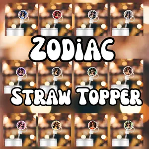 Straw Toppers Zodiac Sign Accessories For Your Straw