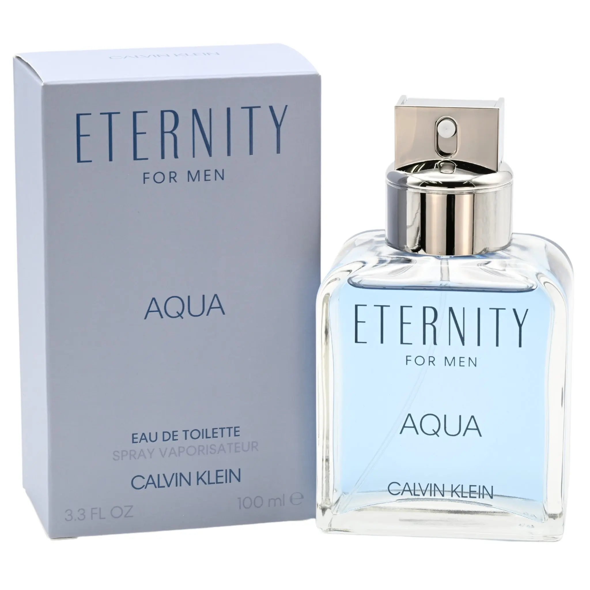 Calvin Klein Eternity Aqua Men's Aquatic Fresh EDT Cologne - Aromatic Woody Citrus Musk Fragrance, Invigorating Daily Use Scent, Confident Luxurious Wear, 3.3 fl oz Boxed, Clean Non-Sweet, New In Box, Dad Gifts, Single Item, Contains Both Cedar & Musk, Ar