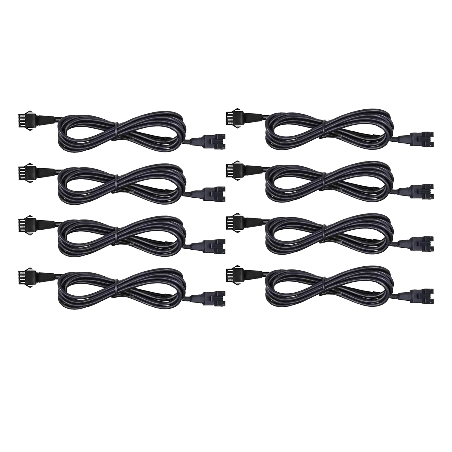 8 PCS 60 inch/150cm 4 Pin RGB LED Multi-Color Accent Light Extension Cable Wire Cord Set for LED Motorcycle ATV Car Light Multi-Color Neon Strip Trucks Rock Lights (60 inches Cable)