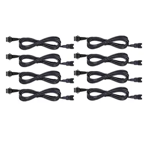 8 PCS 60 inch/150cm 4 Pin RGB LED Multi-Color Accent Light Extension Cable Wire Cord Set for LED Motorcycle ATV Car Light Multi-Color Neon Strip Trucks Rock Lights (60 inches Cable)