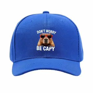 Capybara wearing red glasses be capy Hip-hop Hat Outdoor Adjustable Casual Hat Truck driver baseball cap