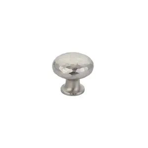 Emtek  Round Dimpled 1.25 in. Cabinet Knob, Satin Nickel