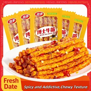 30 packs of Jinfeng Doctor's beef tendon leisure snacks, spicy slices, spicy strips, nostalgic childhood bean tendon food, gluten snacks, spicy stick leisure snacks, 1.06oz (30g) * 30 packs