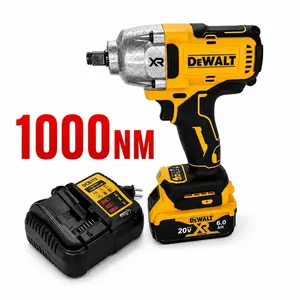 DEWALT 900 20V Brushless Cordless High Torque Impact Wrench Kit, 1/2In Hog Ring Anvil, Power Tool Set with Battery and Charger