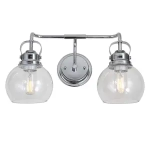 Shirley Metal/ Bubbled Glass Vanity Light