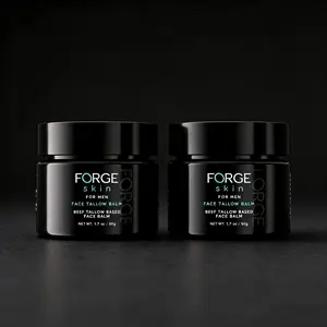 Combination package 2pcs Forge Skin Wrinkle Defense Beef Tallow Balm for Men [TALLOW-BASED] Moisturizer for Face Hydration - Hydrating Anti Aging Skin Cream - Natural Facial Skincare Lotion with Essential Oils