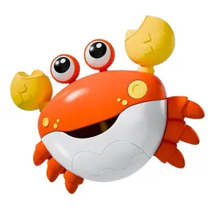 Children Bubble Blowing Crab Toy, Baby Bathing Toy, Bath Bubble Maker, Electric Musical Crab Bubble Machine, Infant Boy Girl Bathroom Play (needs Aa Batteries)