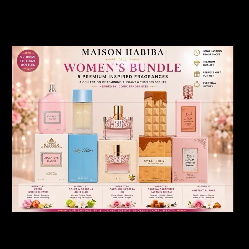 Maison Habiba Women’s Bundle – 5 Premium Inspired Fragrances 2-4