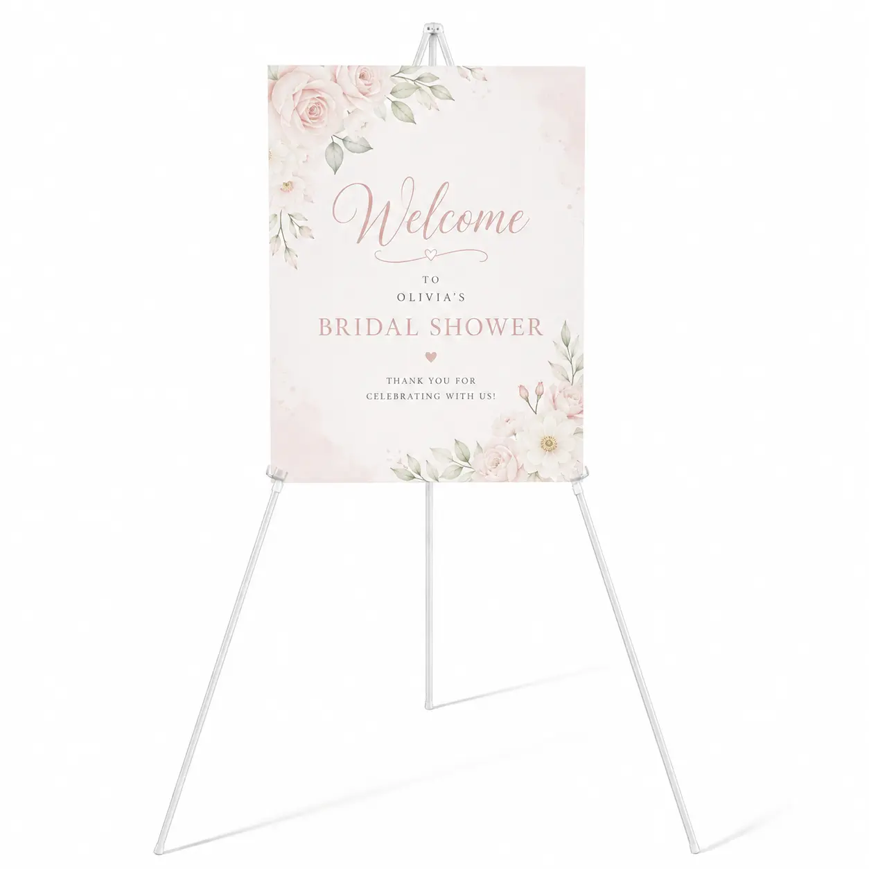 Celebration Easel Stand for Party Boards, Metal Tripod Floor Easel for Birthday Displays, Graduation Events, Anniversaries and Photo Areas