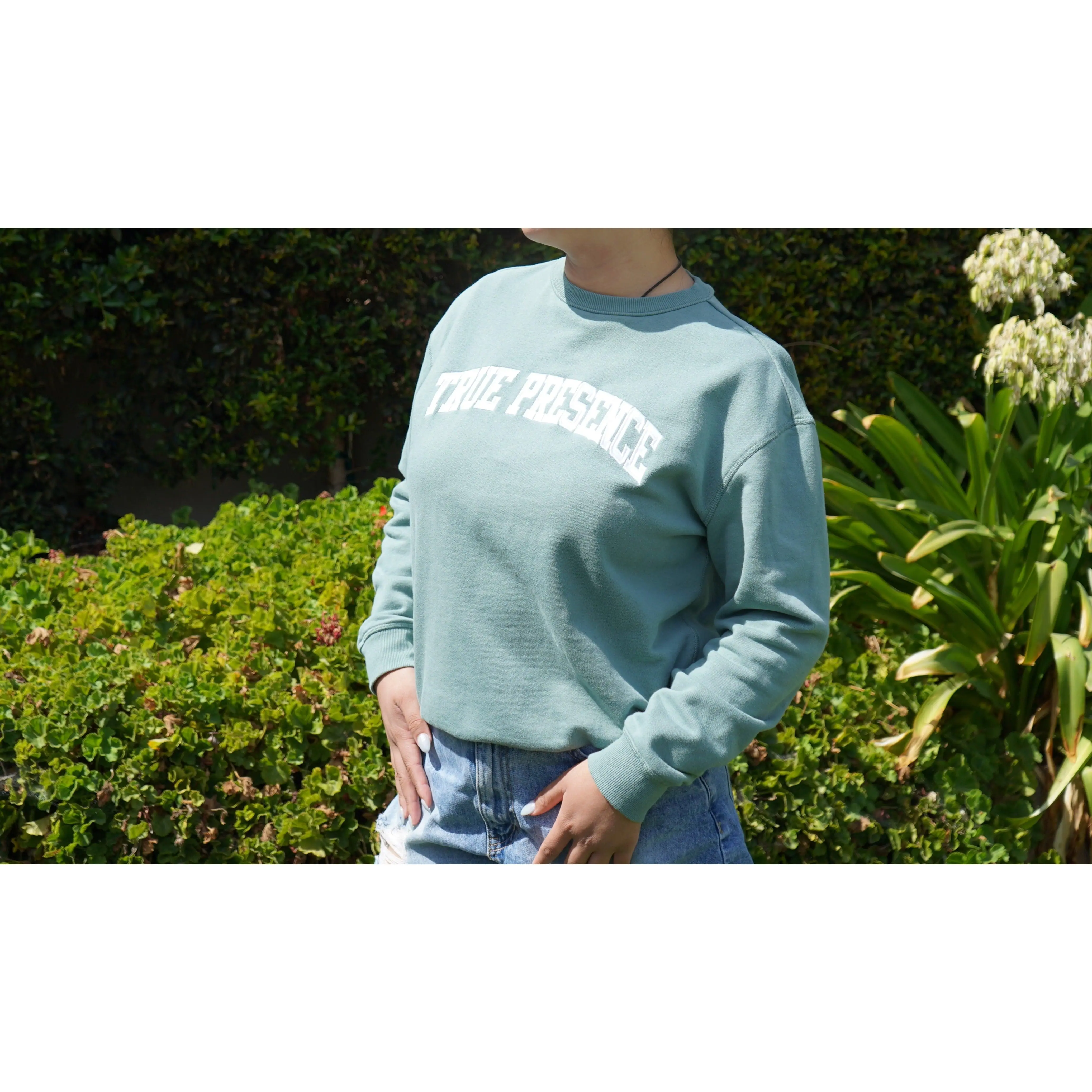 Women's True Presence Relax Crew Sage