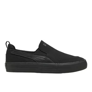 PUMA Mens Court Classic Vulcanized Slip On Sneakers Shoes Casual - Black PUMA Mens Court Classic Vulcanized Slip On Sneakers Shoes Casual - Black