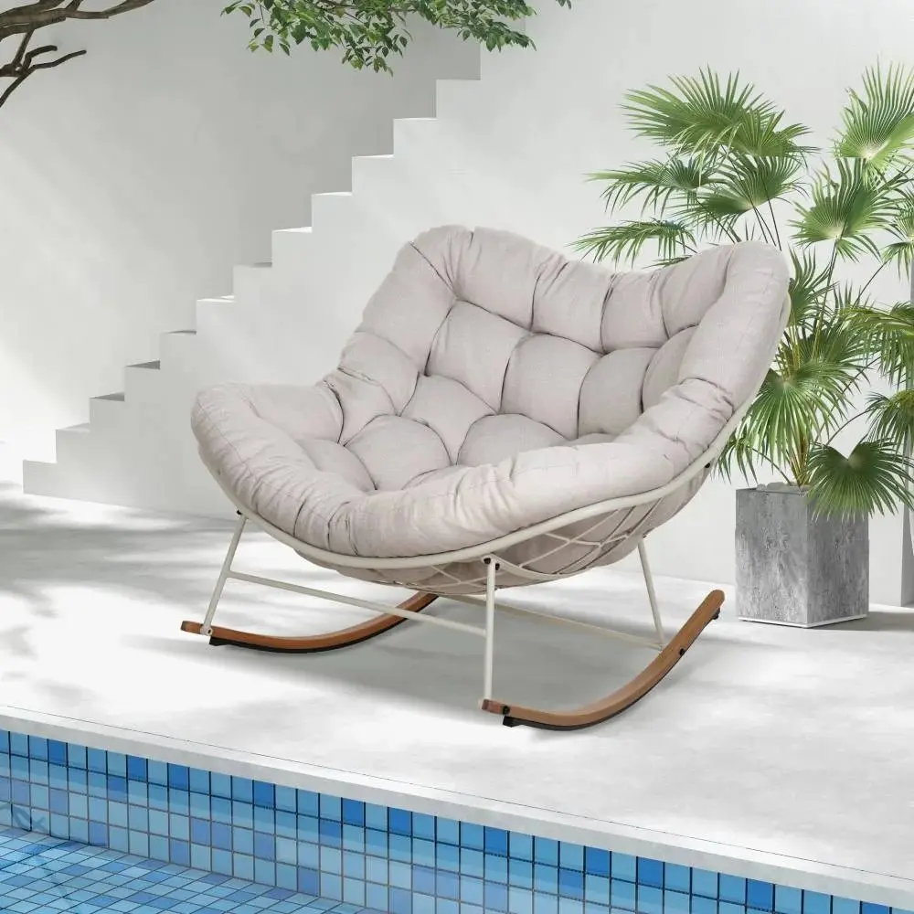Beige Rocking Chair