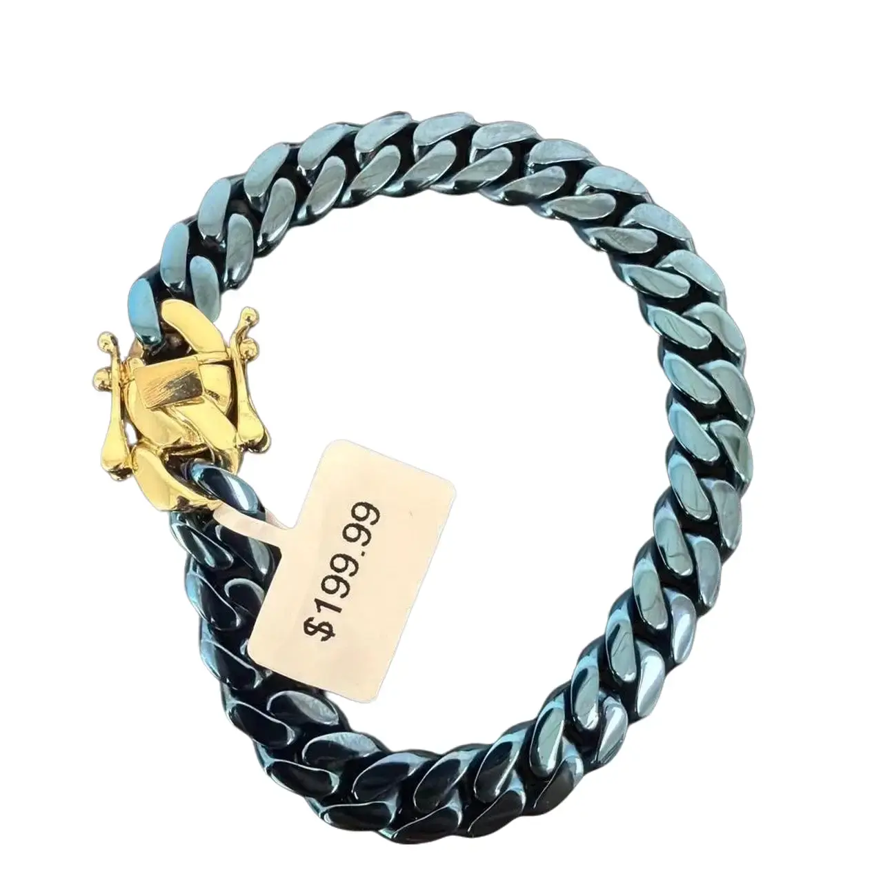 Electric Blue Cuban Bracelet