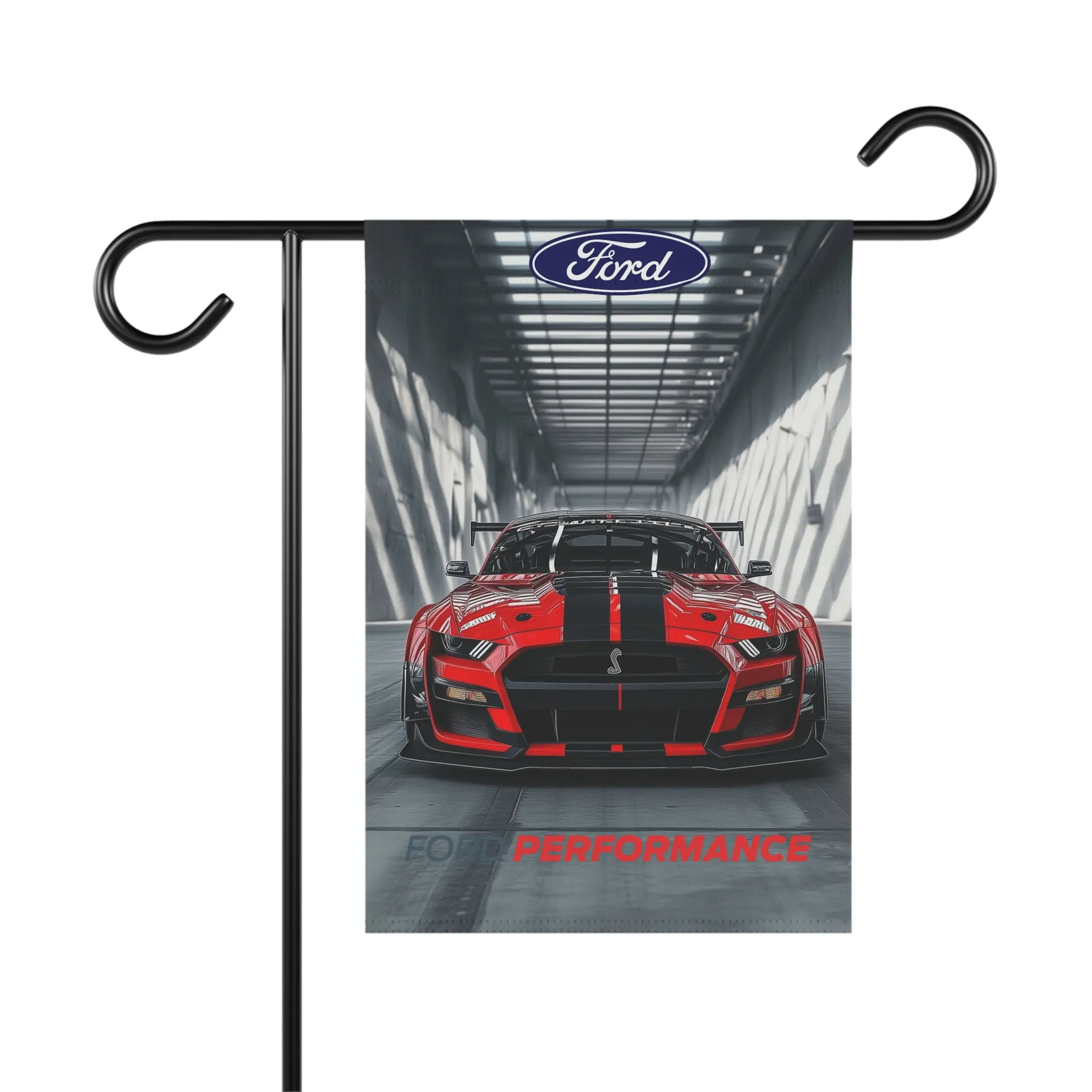 Ford Performance Red Shelby GT500 Double-Side Banner, Lightweight Car Show Decor, Easy-Mounting Garden Flag