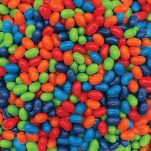 Sour Jelly Beans - 2-Pound Bulk Pack - Tart Fruit Flavored Candy - Smooth Glossy Shell with Chewy Center - Perfect for Snacking and Sharing - Sweet