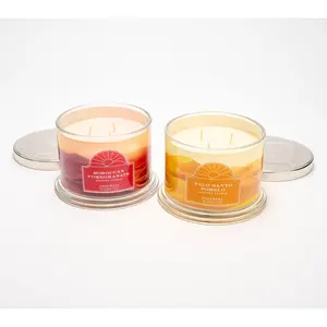 HomeWorx by Slatkin + Co. S/2 14oz Desert Oasis Candles