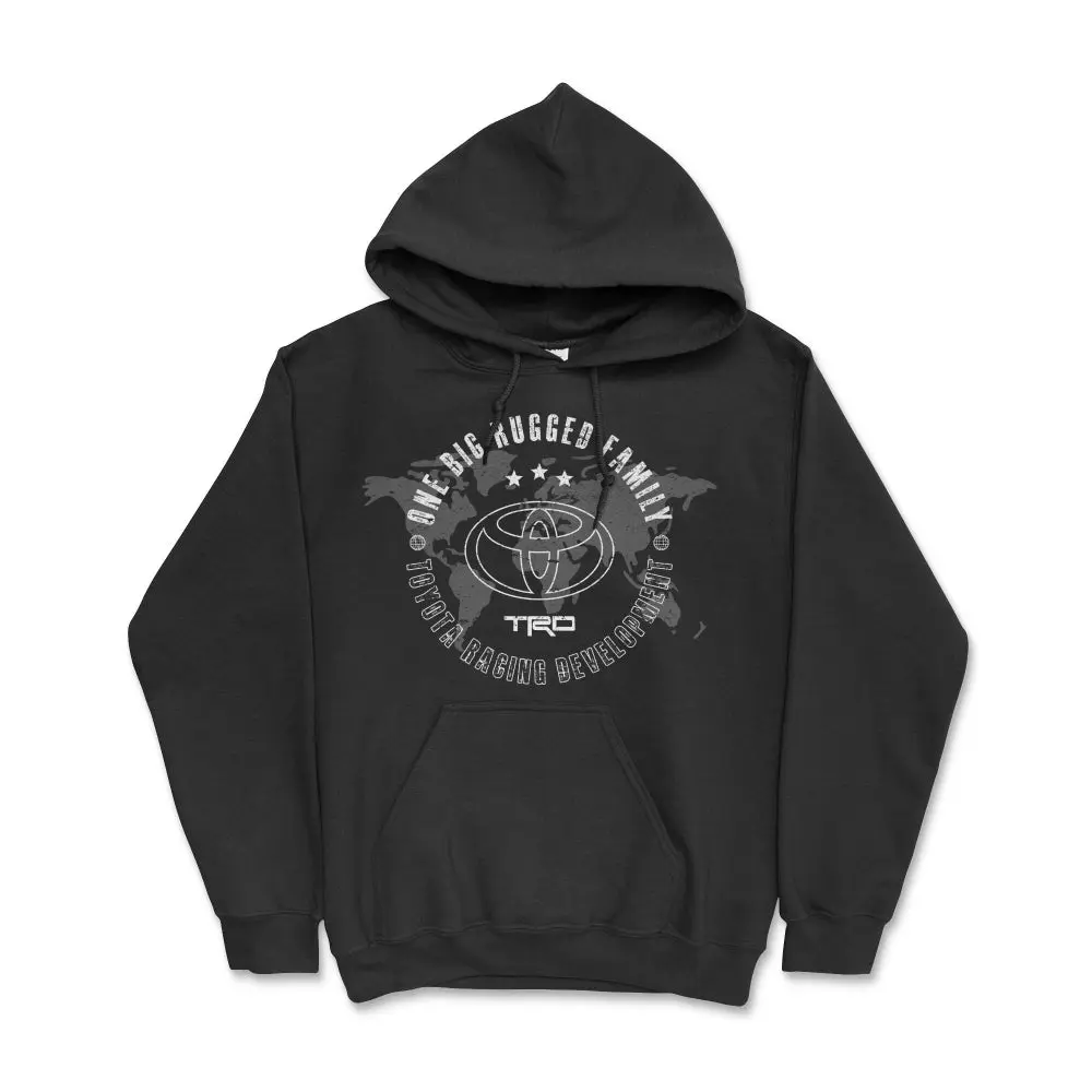 Toyota Hoodie-One Big Rugged Family Apparel Classic Jersey Cotton Fleece