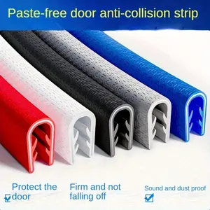 5m / 196inch PVC Car Door Anti-Collision Strip - Suitable for SUVs, Sedans, Hatchbacks, Sports Cars, Commercial Vehicles Universal Anti-Collision Adhesive Door Protector - Sound and Dustproof Door Entry Protection Strip