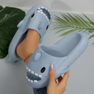 Women's Cute Shark Slippers Soft Lightweight Anti-Slip Indoor Outdoor Slides