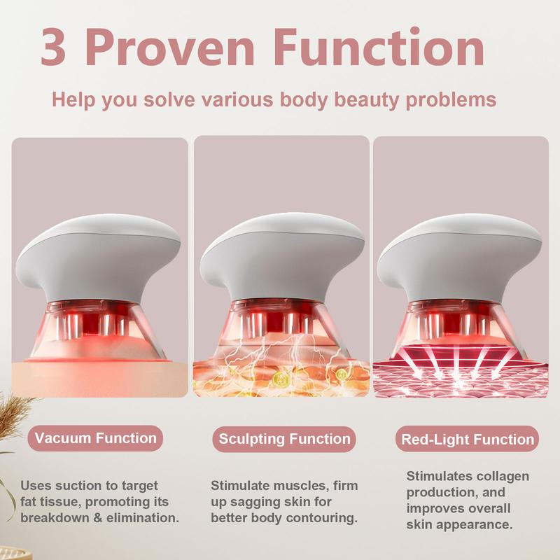 Massager with Vitamin C Oil for Complete At-Home Body Care Experience 3-in-1 Technology & Hydration Benefits