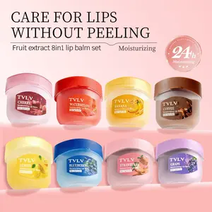 8-In-1 Fruit Extract Lip Balm Set, Deep Nourishing Long-Lasting Hydration, Natural Oil Formula, Travel Essential Moisturizing Care Kit, Lip Moisturizer