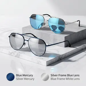 Trendy Double Bridge Geometric Frame Eyeglasses for men and women, lightweight comfortable eyewear with full set storage accessories, great for outdoor sports, travel and daily street wear