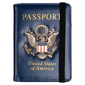 RFID Blocking Passport Holder for men and women – Leather Travel Wallet