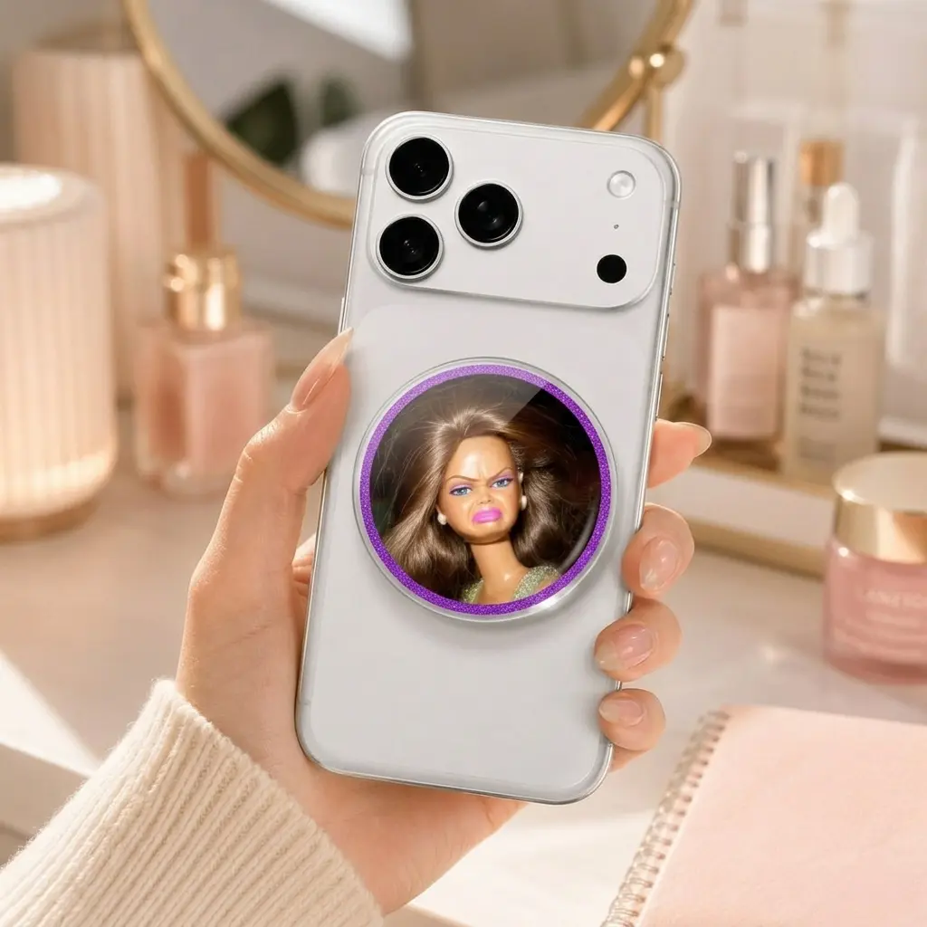 Funny Sassy Doll Phone Grip, Acrylic Phone Holder Stand, Expandable Grip Compatible with iPhone, Samsung & Most Smartphones
