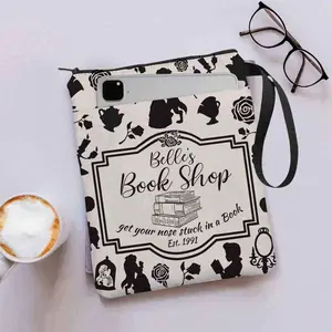 Fairy Tale Book Cover Pattern Book Bag, 1 Count Book Lovers Gift, Book Accessories, Book Cover for Paperback, Desk Organizer for Home Office School