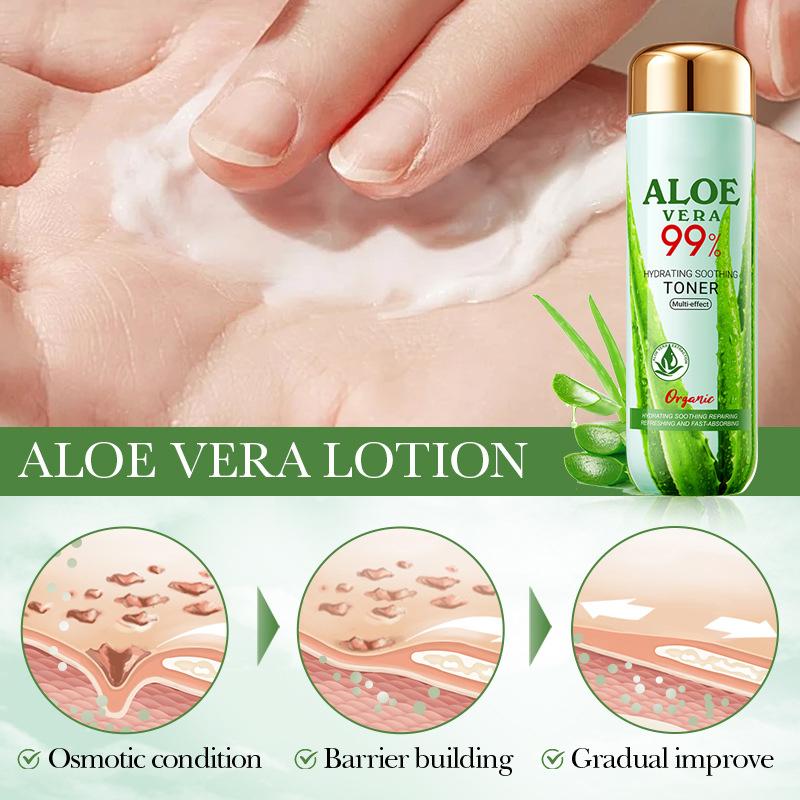 Hydrated Ever Toner with 99% Aloe Vera Extract & Hyaluronic Acid for Moisturizing, Locks in Water, Soothing, 4.58 oz Moisture Moisturizer Hydrating Aloevera