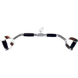 Wide Grip Lat Pull Down Bar  Attachment LAT Pull Down Bar Press Down Machine Attachments V-Shaped Bars with Rubber Handgrips & Revolving Hanger