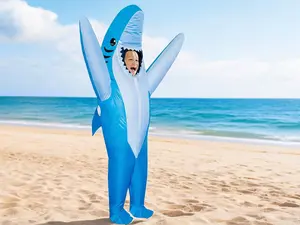 Kids Inflatable Shark Costume Set Stegosaurus Inflatable Shark Costume Kids, Halloween Shark Inflatable Costumes Funny Blow up Costume for Boys GirlsSolo Hot Shop