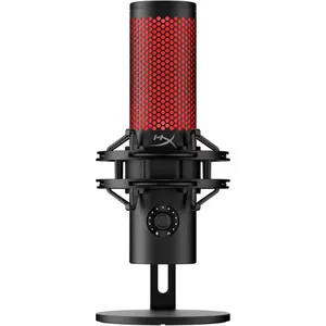 HyperX Quadcast 2 USB Wired Microphone Black with Red Mesh Design for Gaming and Streaming USB Wired Connection Red Mesh Design Ideal for Gamers and Streamers