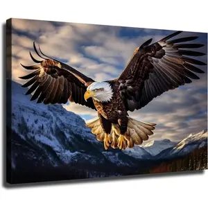 Eagle Animal Canvas Poster Print Wall Art Paintings Canvas Wall Decor Home Decor Living Room Decor Aesthetic (12x8inch)