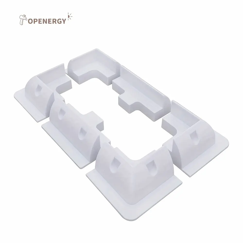 Solar Panel Bracket ABS Solar Panel Installation Bracket 6 Non Drilling Angle Bracket Support Kit, Suitable for Rvs, Boats, Camping Car Canopy (White)